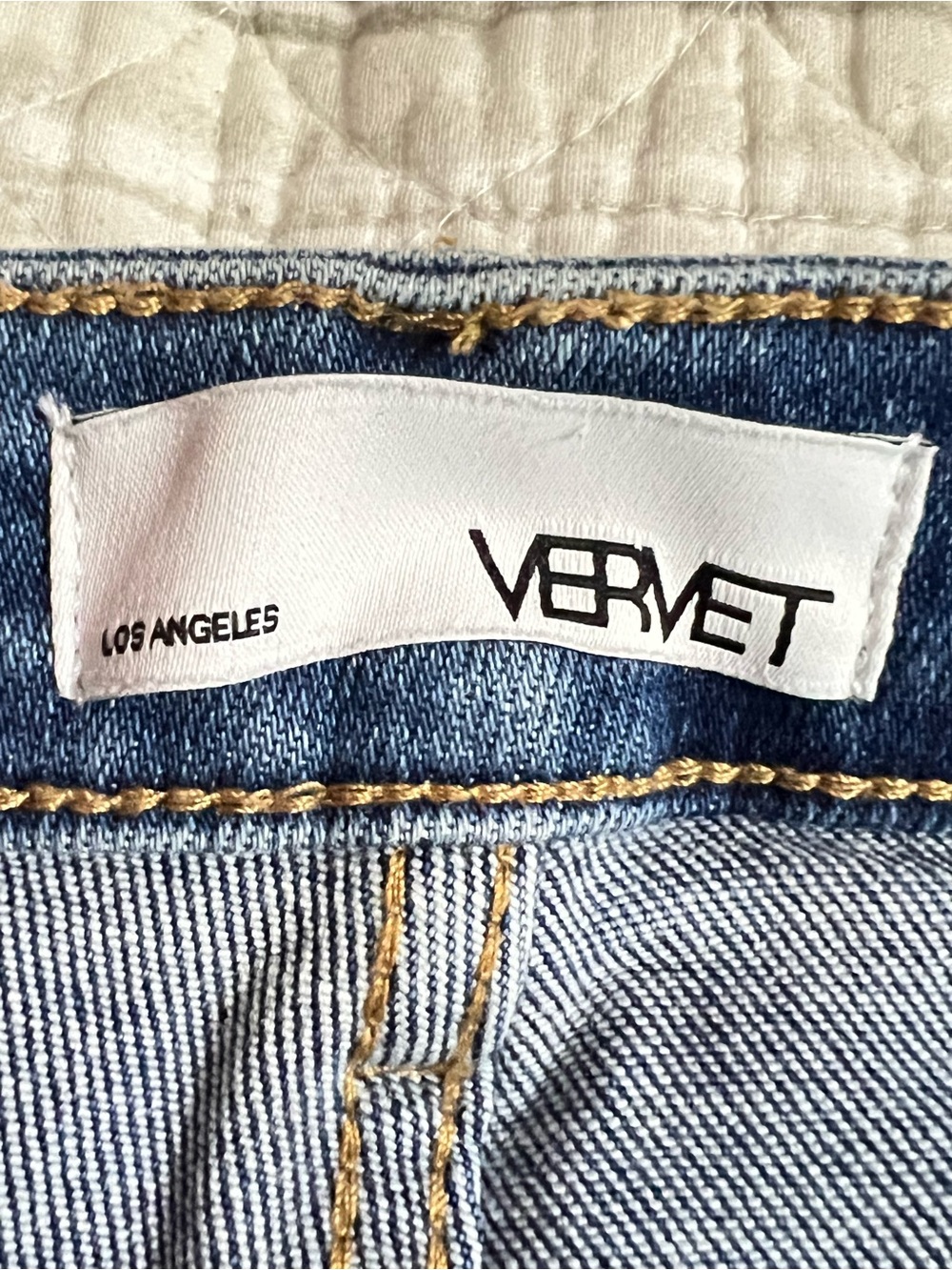 VERVET Med Wash Skinny Jeans Very Stretchy Raw Hem Sz 26 - Picture 5 of 9